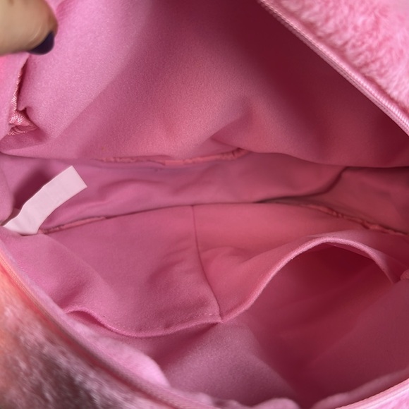 Large Pink Fuzzy Care Bears Plushie Backpack Kawaii - Picture 5 of 9